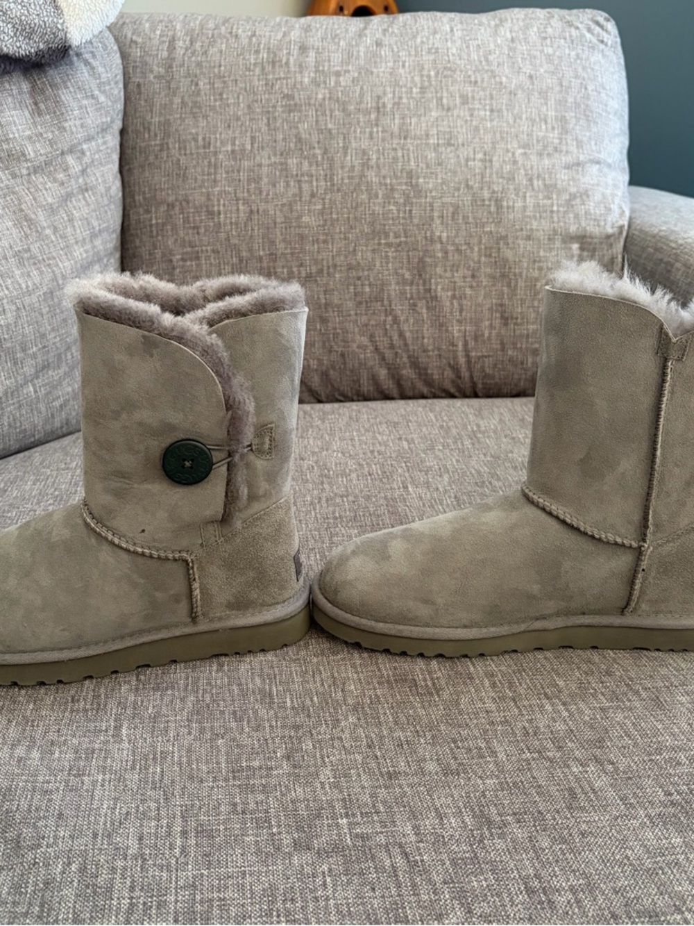 UGG Ankle Boots in Grey with Button - Picture 5 of 14